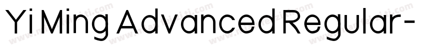 Yi Ming Advanced Regular字体转换